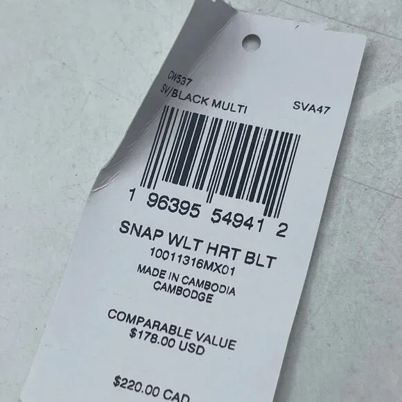 NEW COACH Women’s Snap Wallet with Heart Bolt Print Silver/Black Multi - Picture 11 of 11